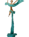 Bronze Issouf danseuse 50 cm turquoise n°1 