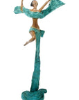 Bronze Issouf danseuse 50 cm turquoise n°1 