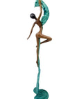 Bronze Issouf danseuse 50 cm turquoise n°2 