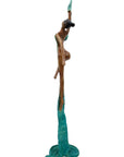 Bronze Issouf danseuse 50 cm turquoise n°2 