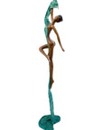 Bronze Issouf danseuse 50 cm turquoise n°2 