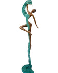 Bronze Issouf danseuse 50 cm turquoise n°2 
