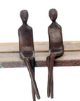 Bronze couple abstrait 20 cm marron n°1 Bronzes d'Afrique