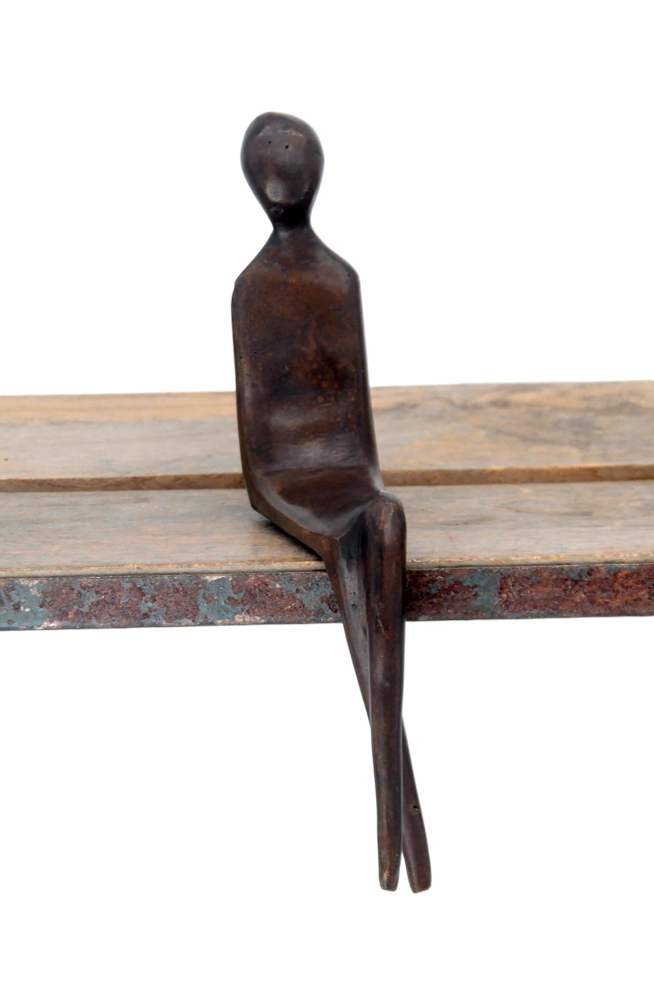 Bronze personnage abstrait 20 cm marron n°1 Bronzes d'Afrique