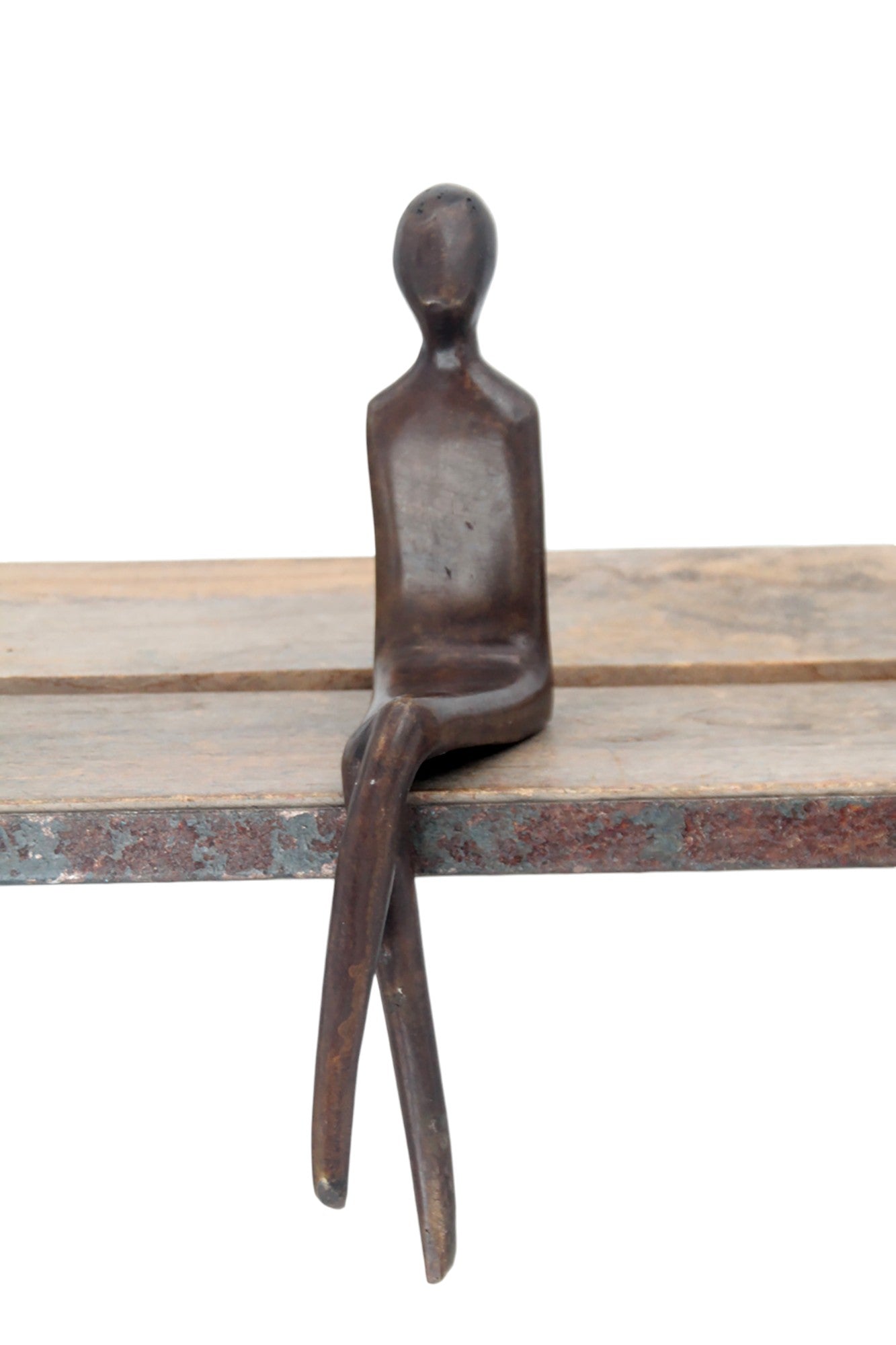 Bronze personnage abstrait 20 cm marron n°2 Bronzes d'Afrique