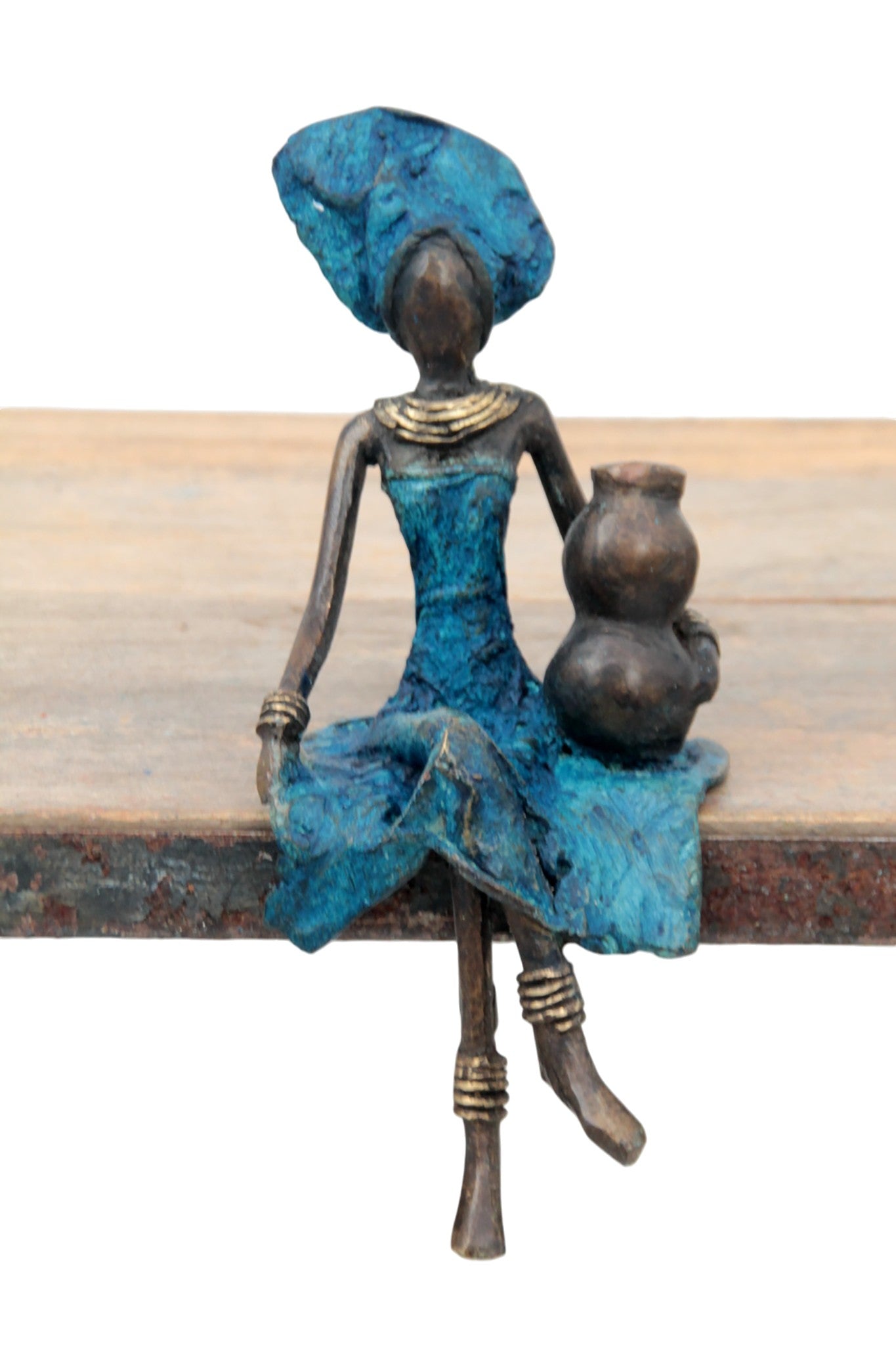 Bronze assis 15 cm bleu n°11 