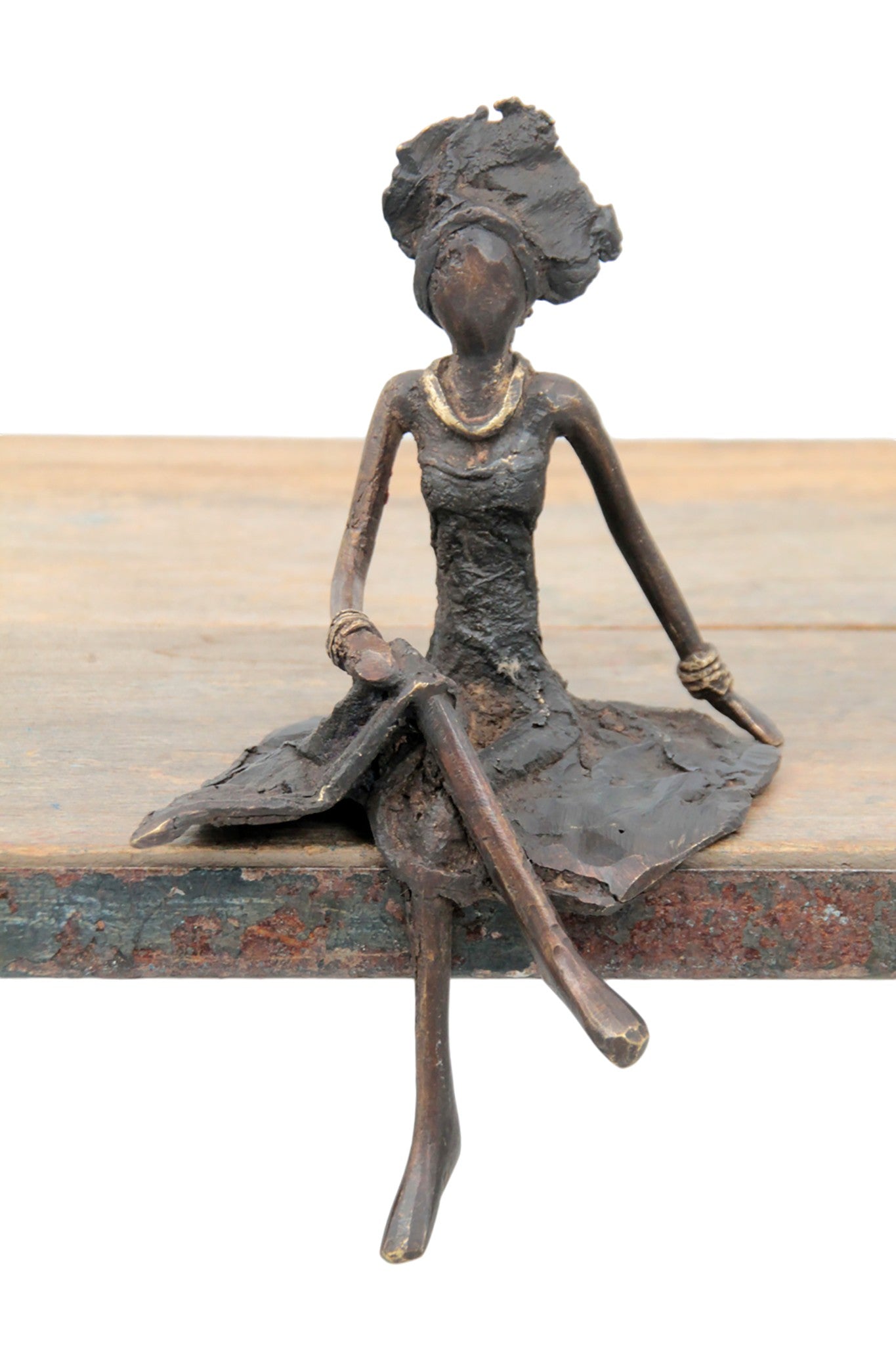 Bronze assis 15 cm noir n°4 