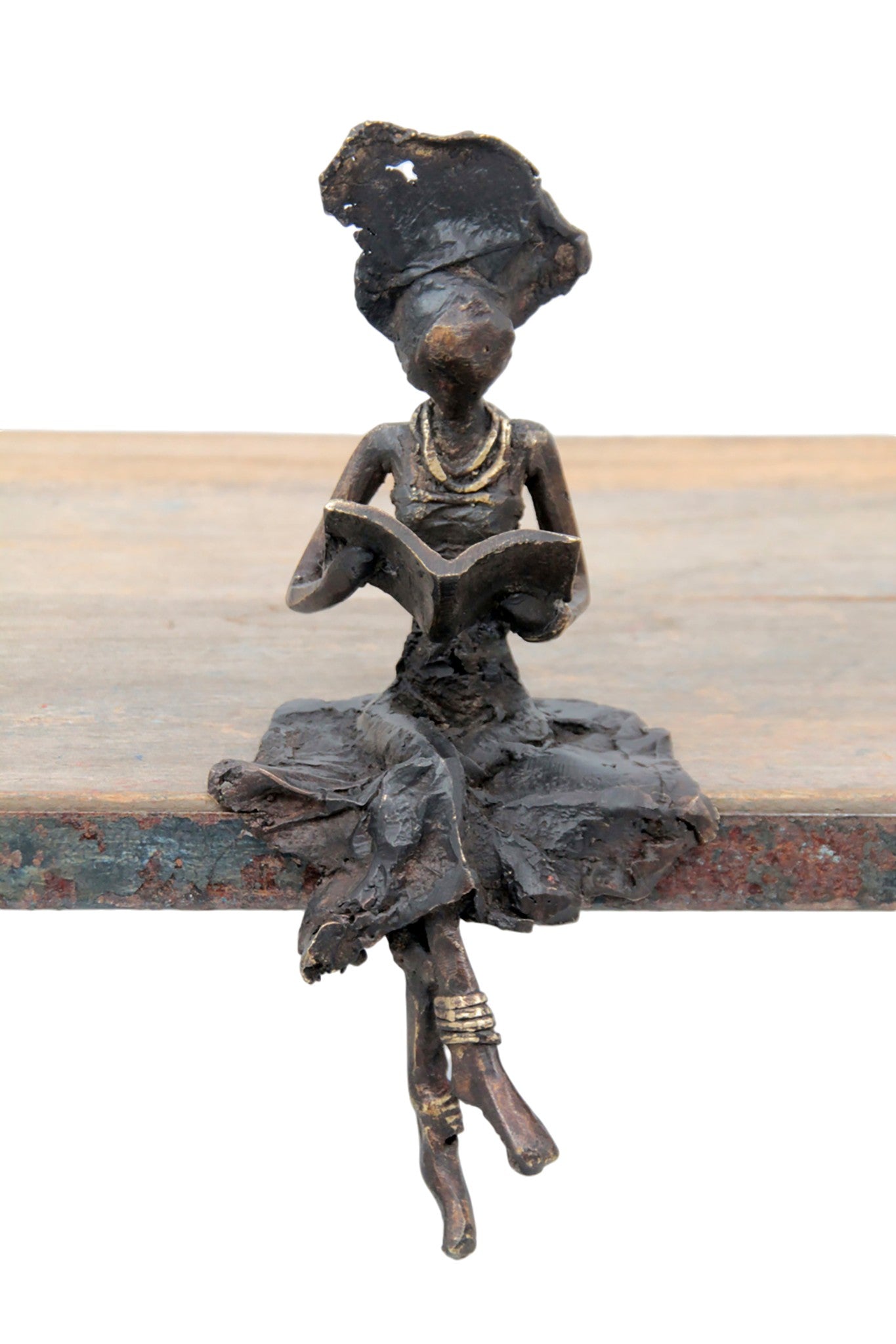 Bronze assis 15 cm noir n°6 