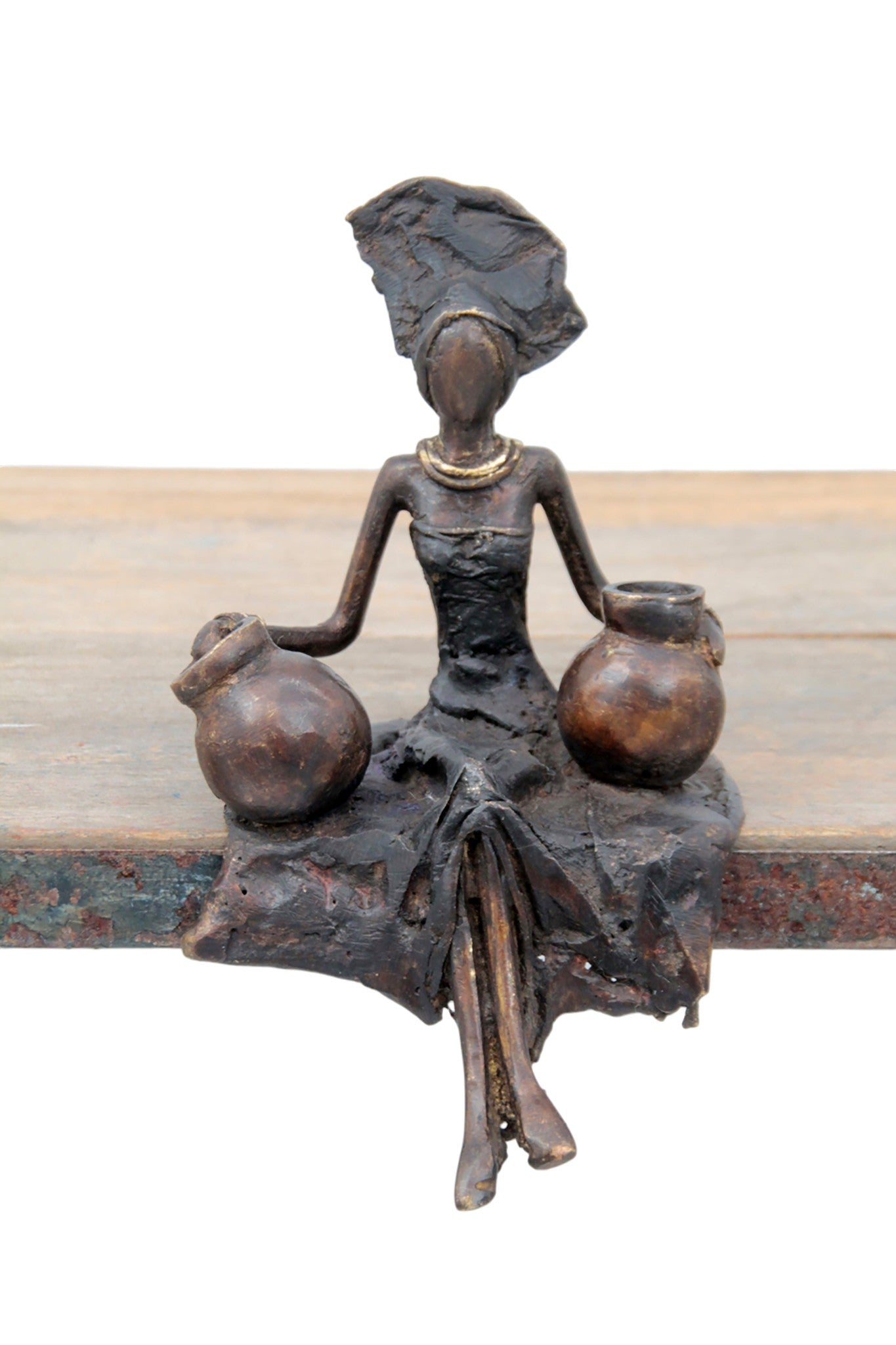 Bronze assis 15 cm noir n°9 