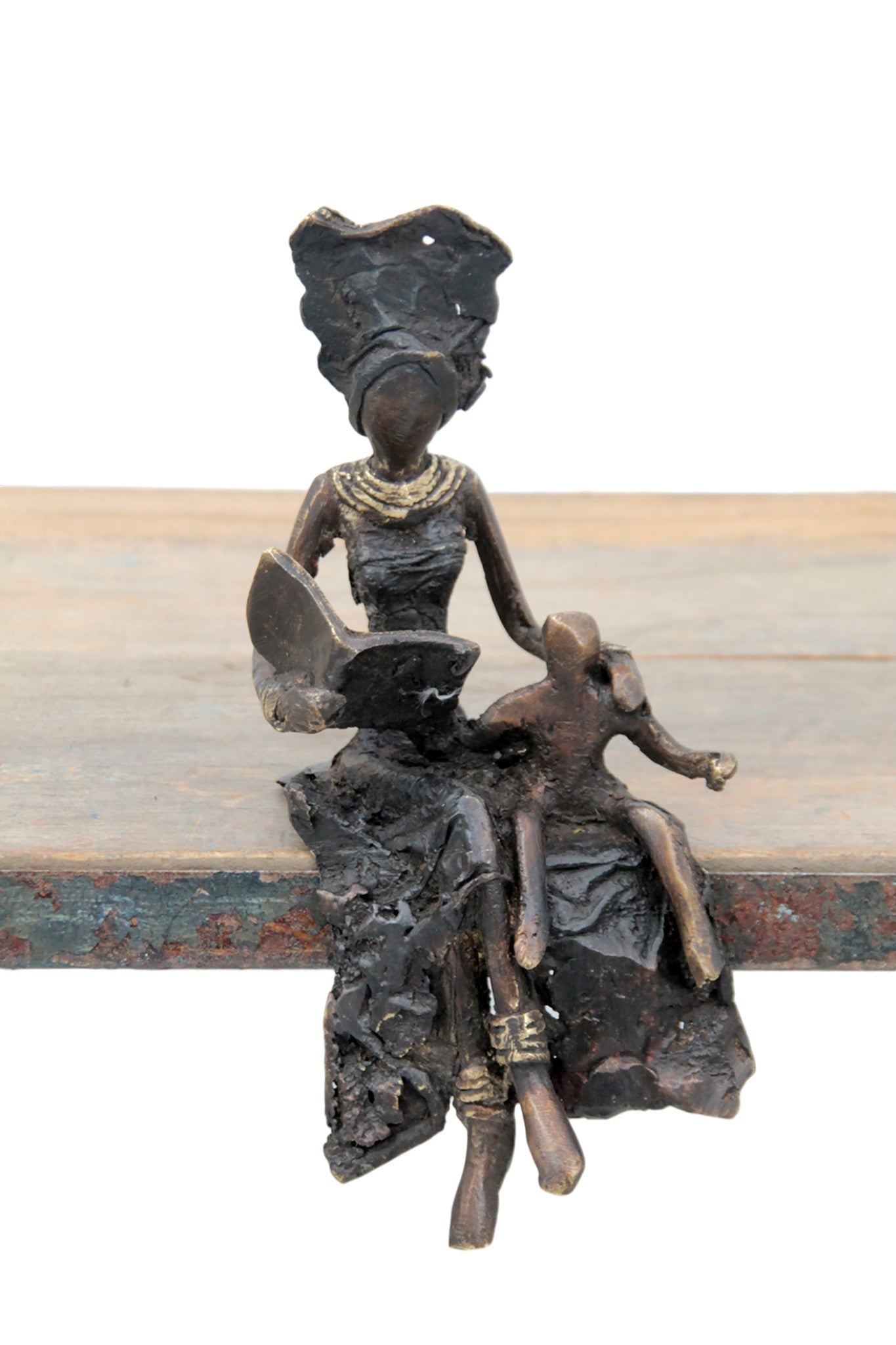 Bronze assis 15 cm noir n°10 