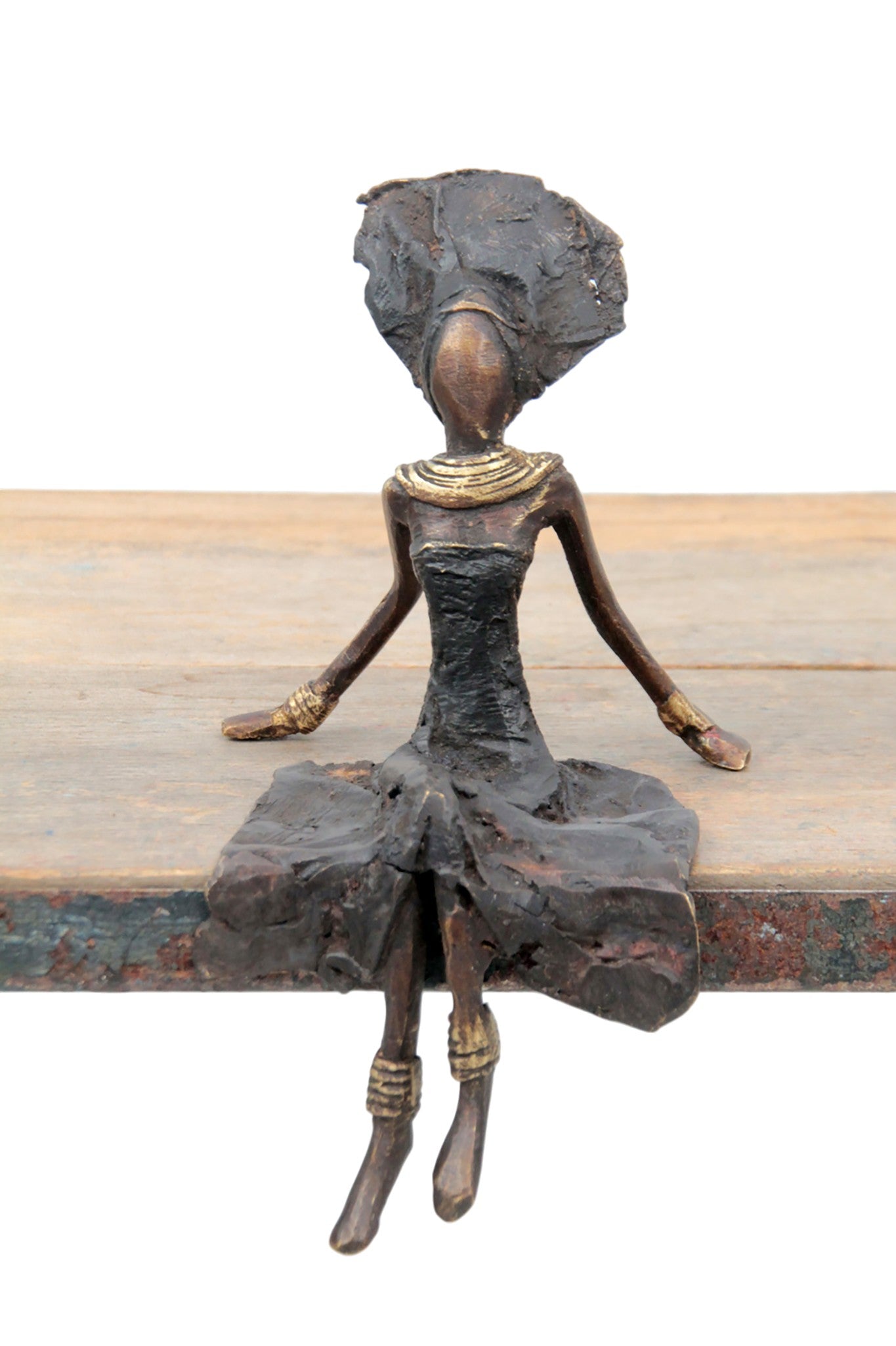 Bronze assis 15 cm noir n°11 