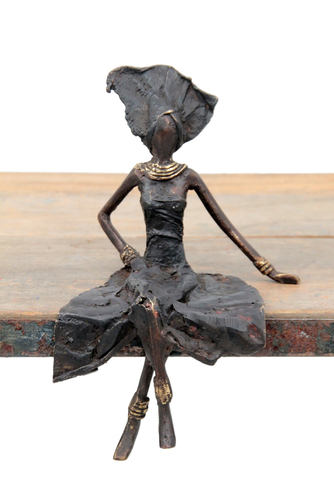 Bronze assis 15 cm noir n°12 