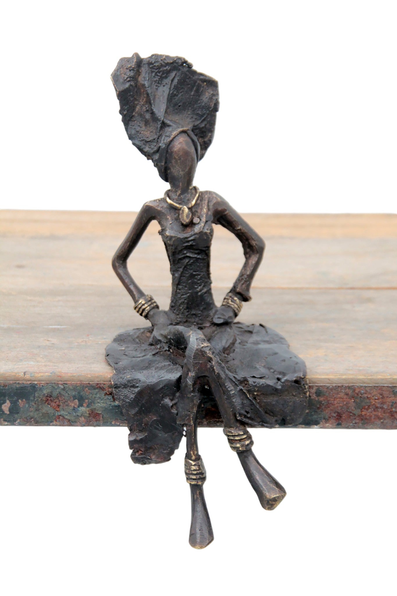 Bronze assis 15 cm noir n°14 