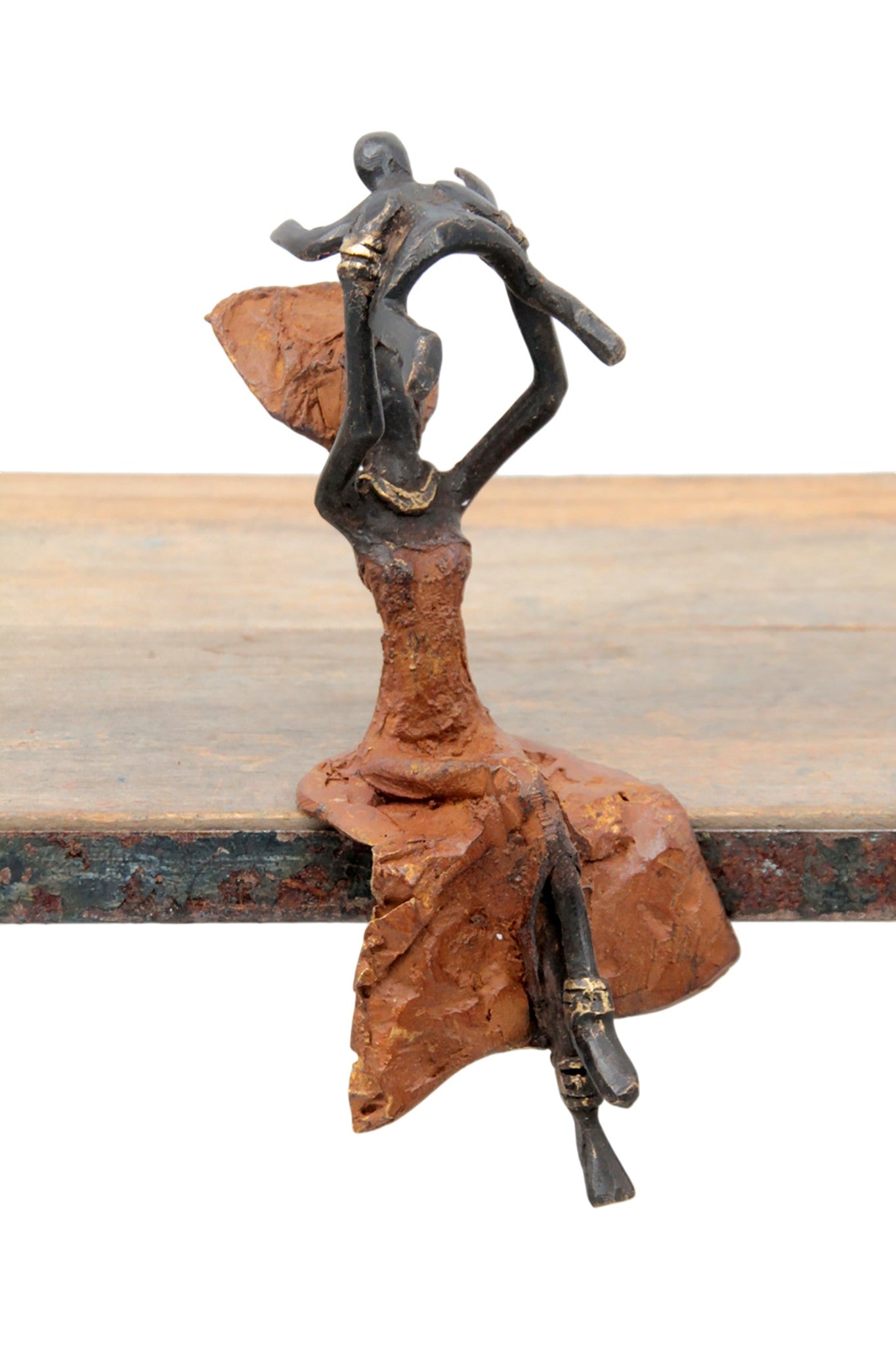 Bronze assis 15 cm marron n°8 