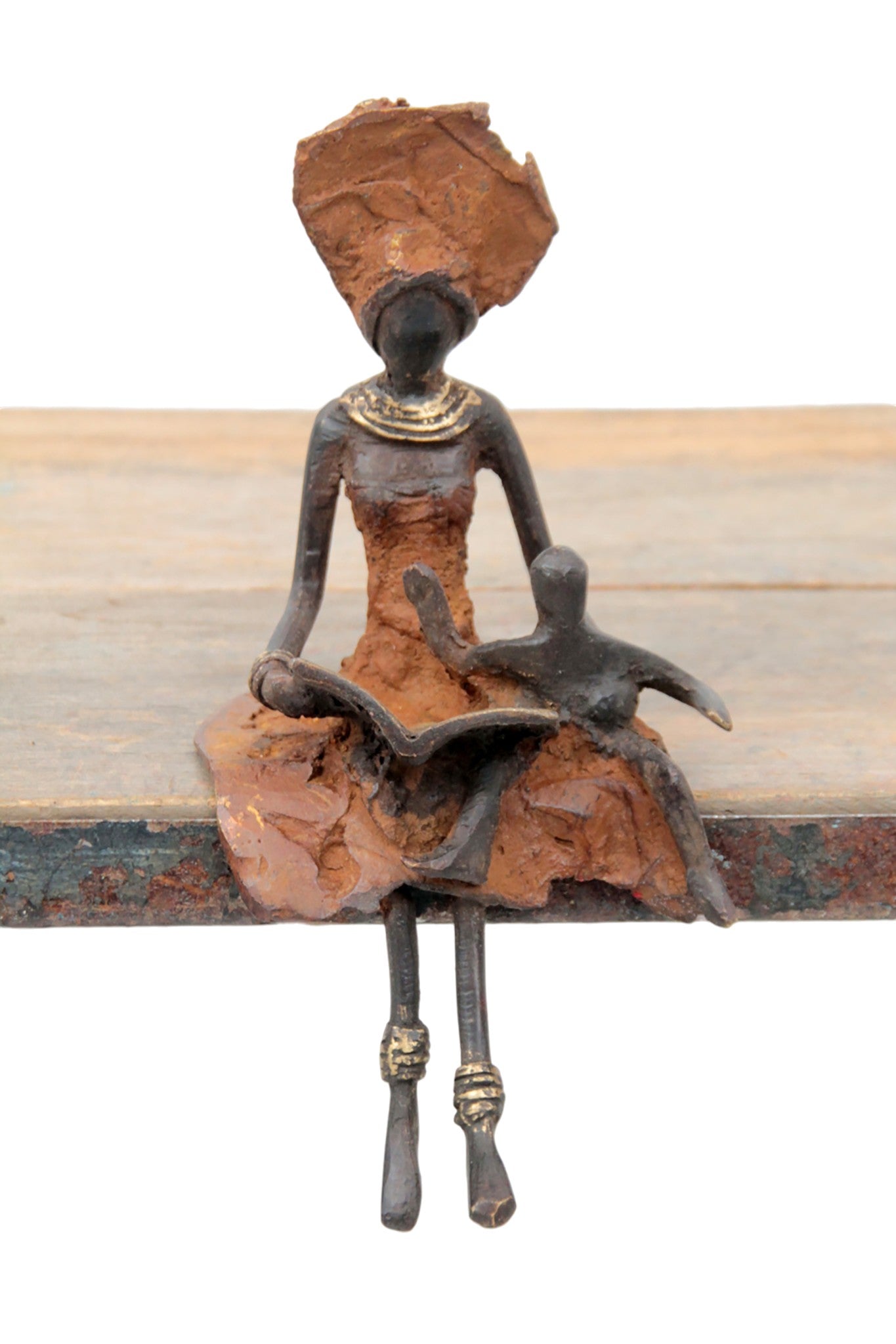 Bronze assis 15 cm marron n°11 