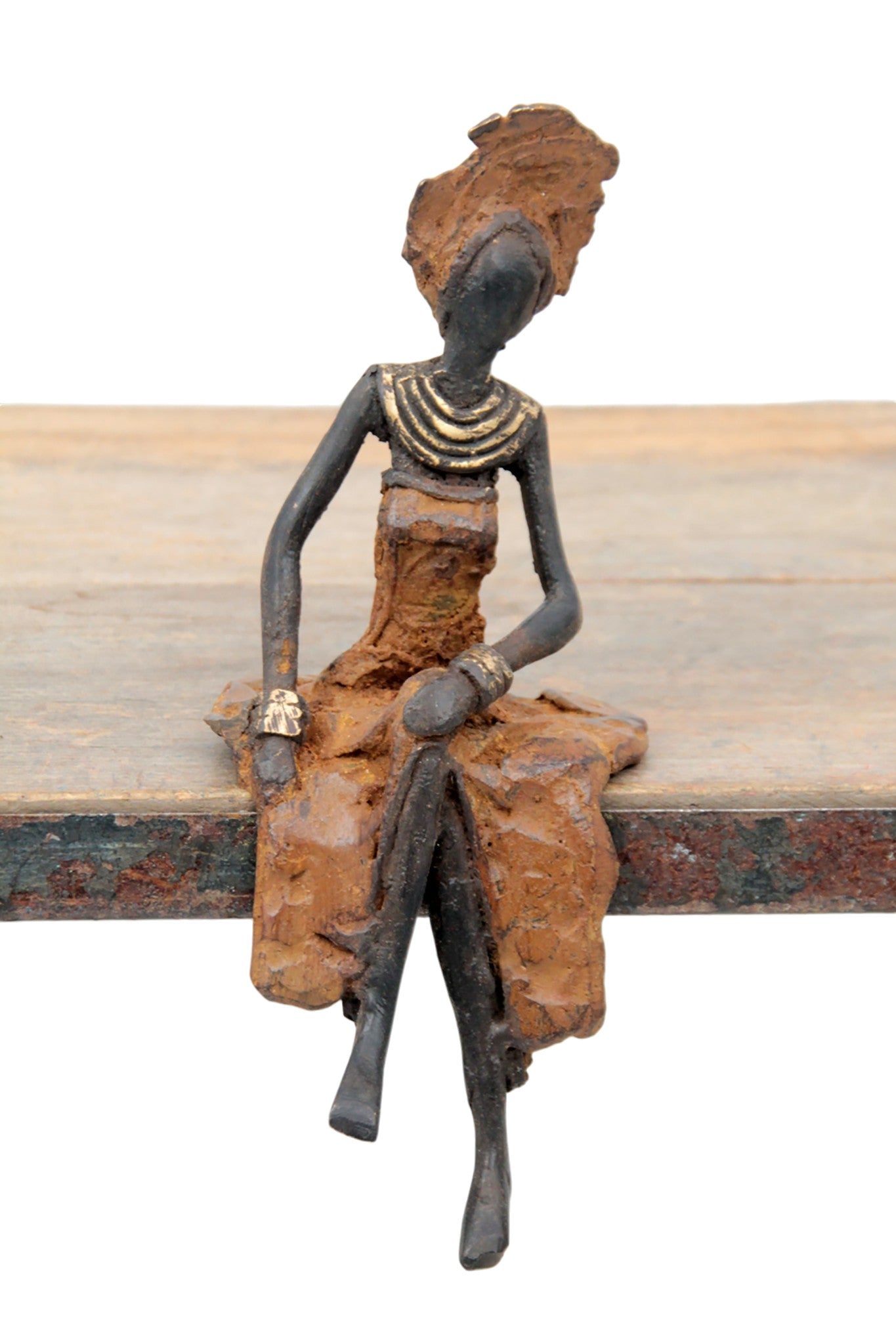 Bronze assis 15 cm marron n°12 