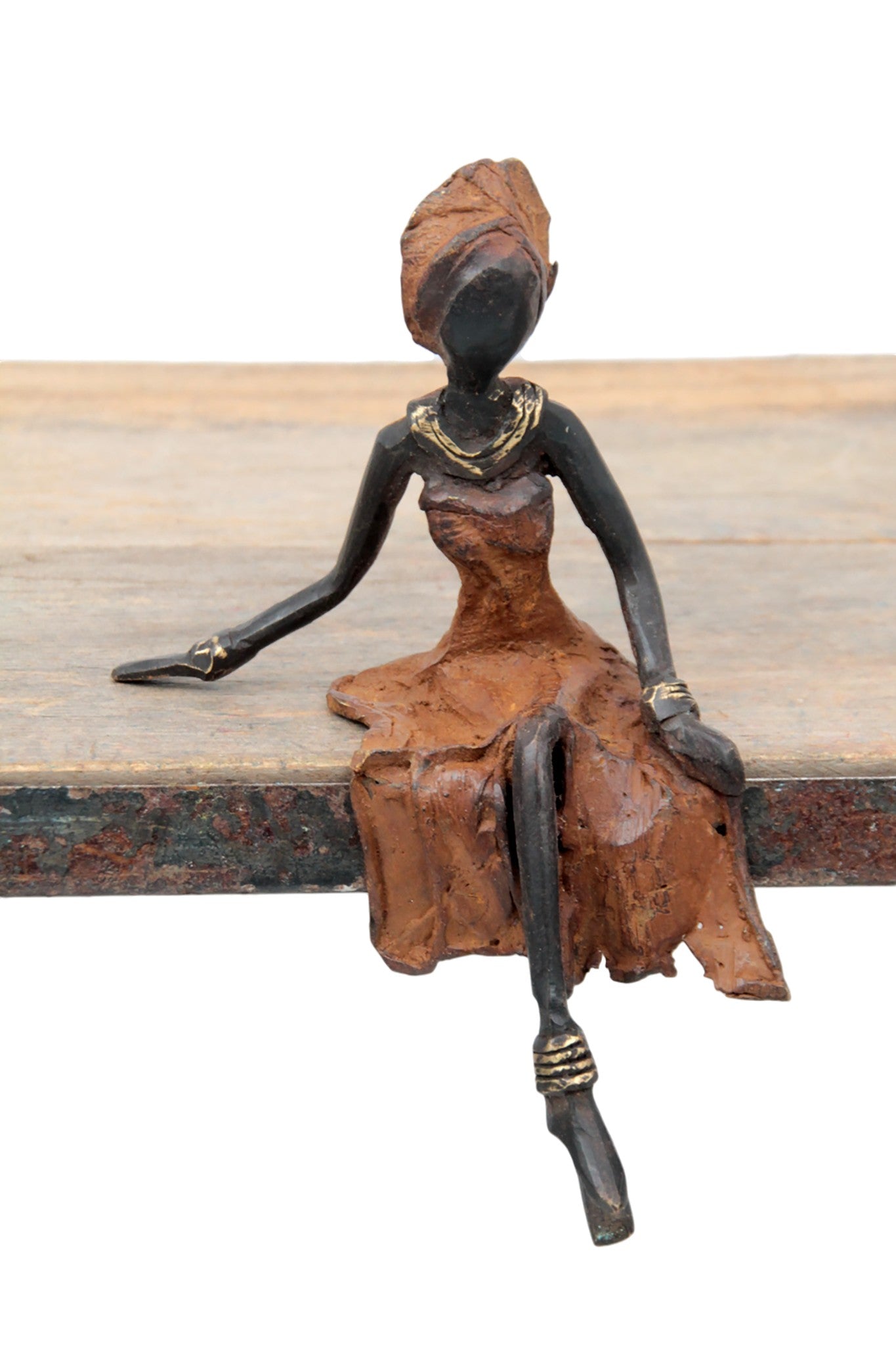 Bronze assis 15 cm marron n°14 