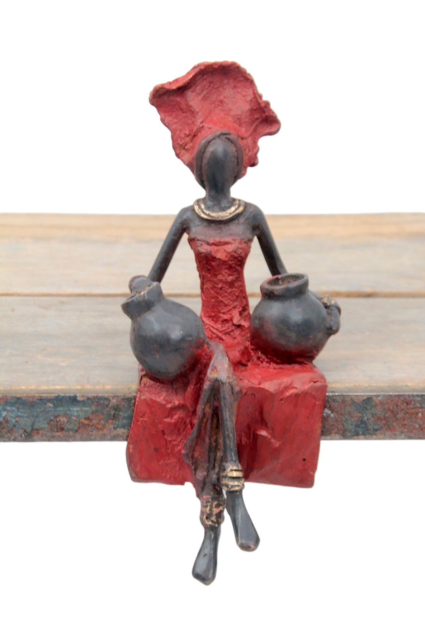 Bronze assis 15 cm rouge n°5 