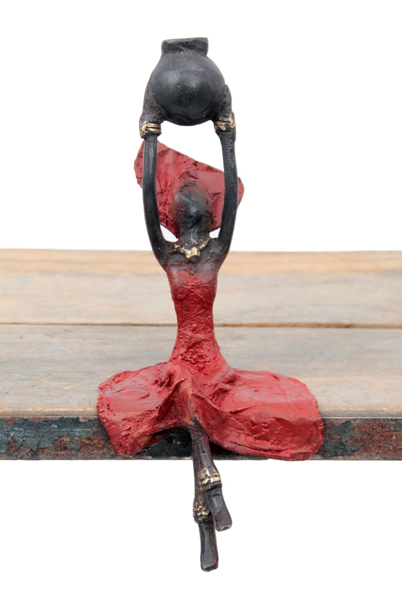 Bronze assis 15 cm rouge n°7 