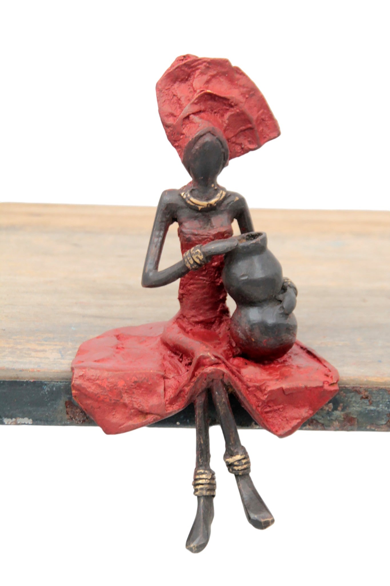 Bronze assis 15 cm rouge n°14 