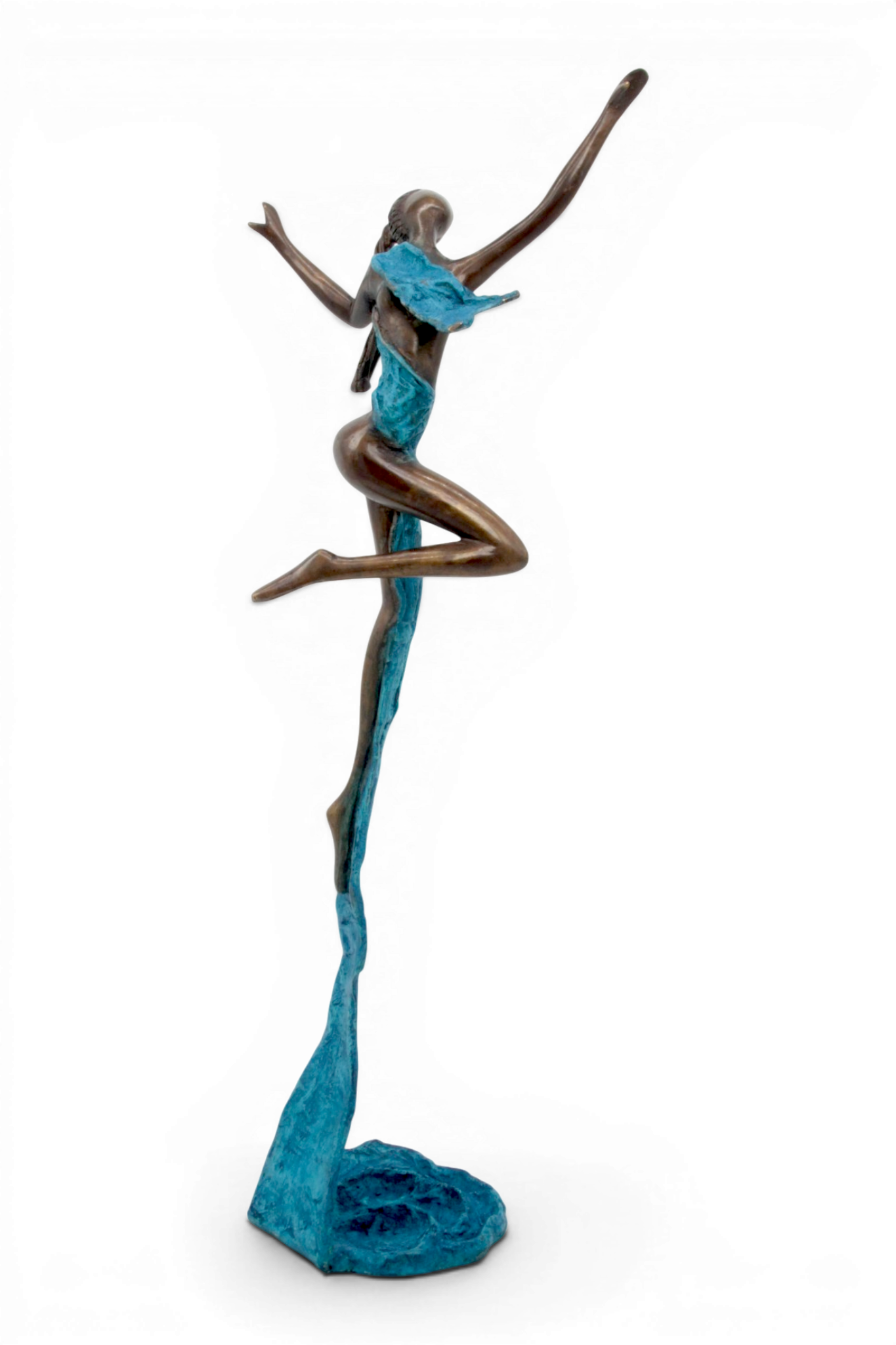 Bronze Issouf danseuse 50 cm bleu n°2 