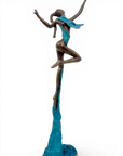 Bronze Issouf danseuse 50 cm bleu n°2 