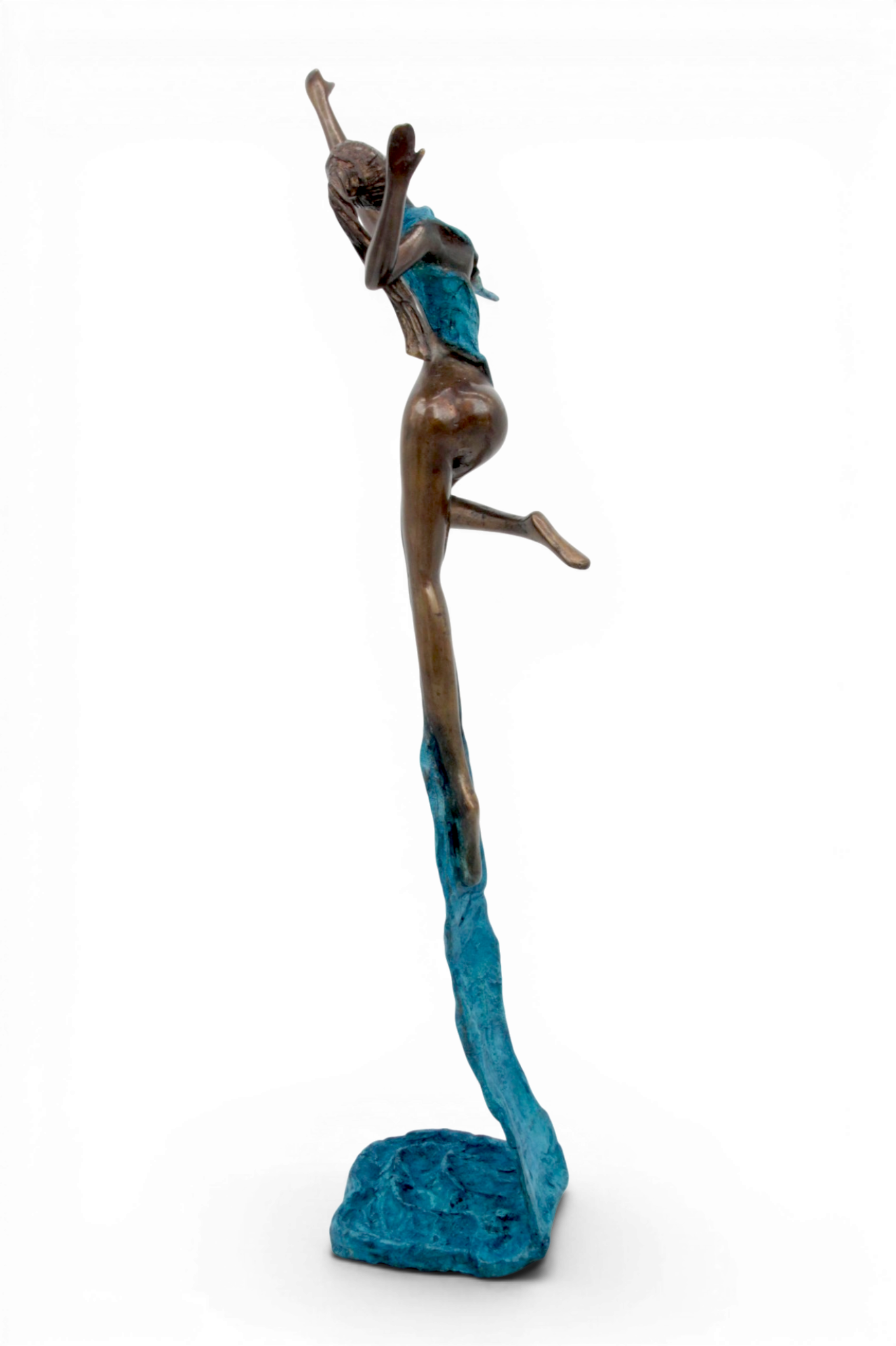 Bronze Issouf danseuse 50 cm bleu n°2 
