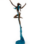 Bronze Issouf danseuse 50 cm bleu n°2 