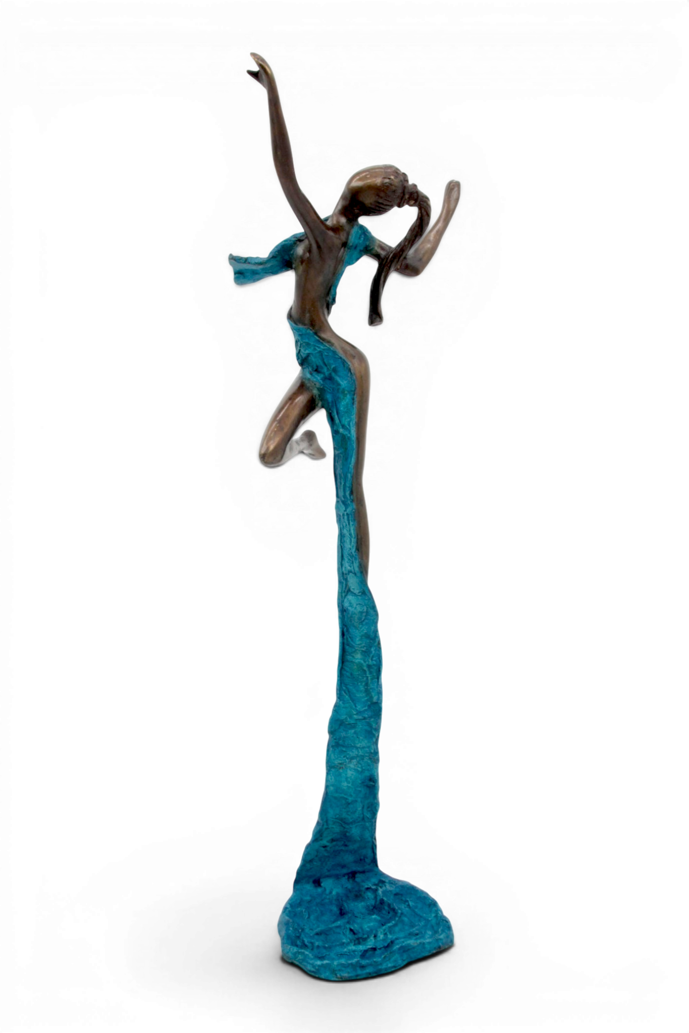 Bronze Issouf danseuse 50 cm bleu n°2 