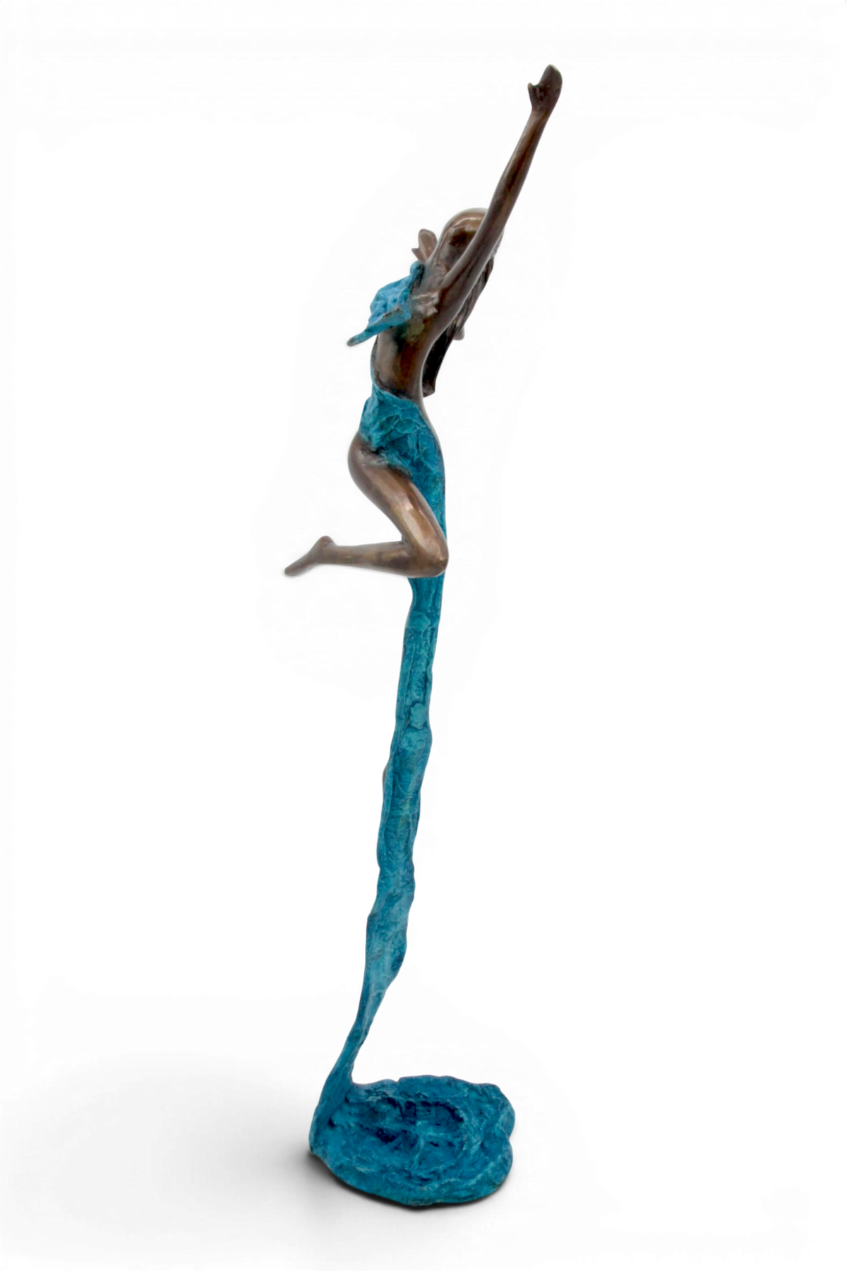Bronze Issouf danseuse 50 cm bleu n°2 