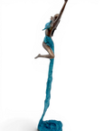 Bronze Issouf danseuse 50 cm bleu n°2 