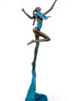 Bronze Issouf danseuse 50 cm bleu n°2 