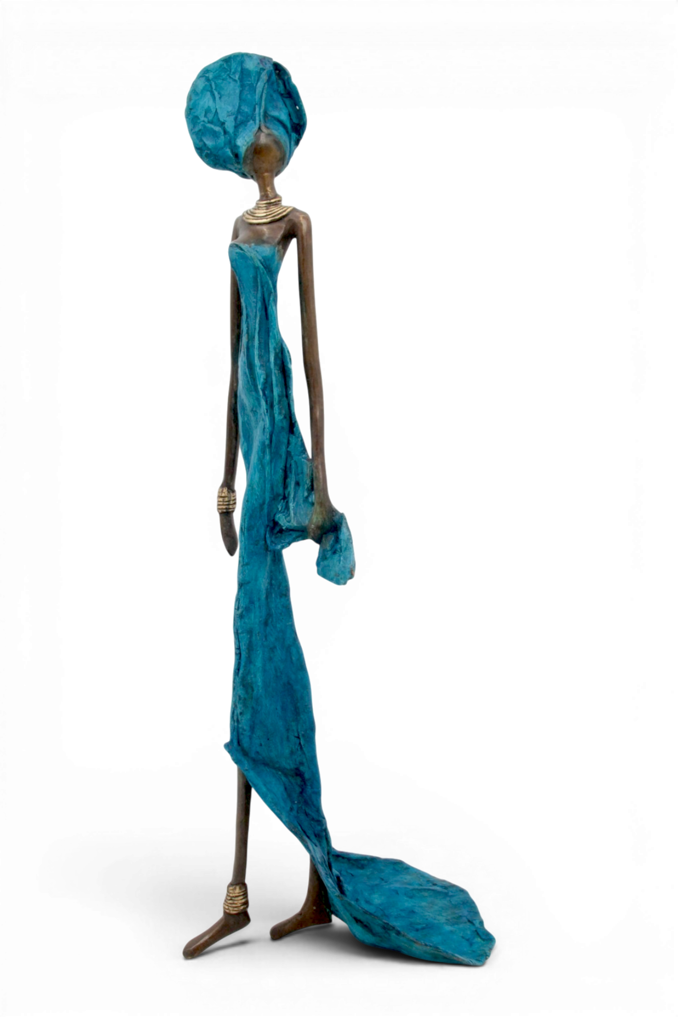 Bronze sans socle 55 cm bleu n°2 