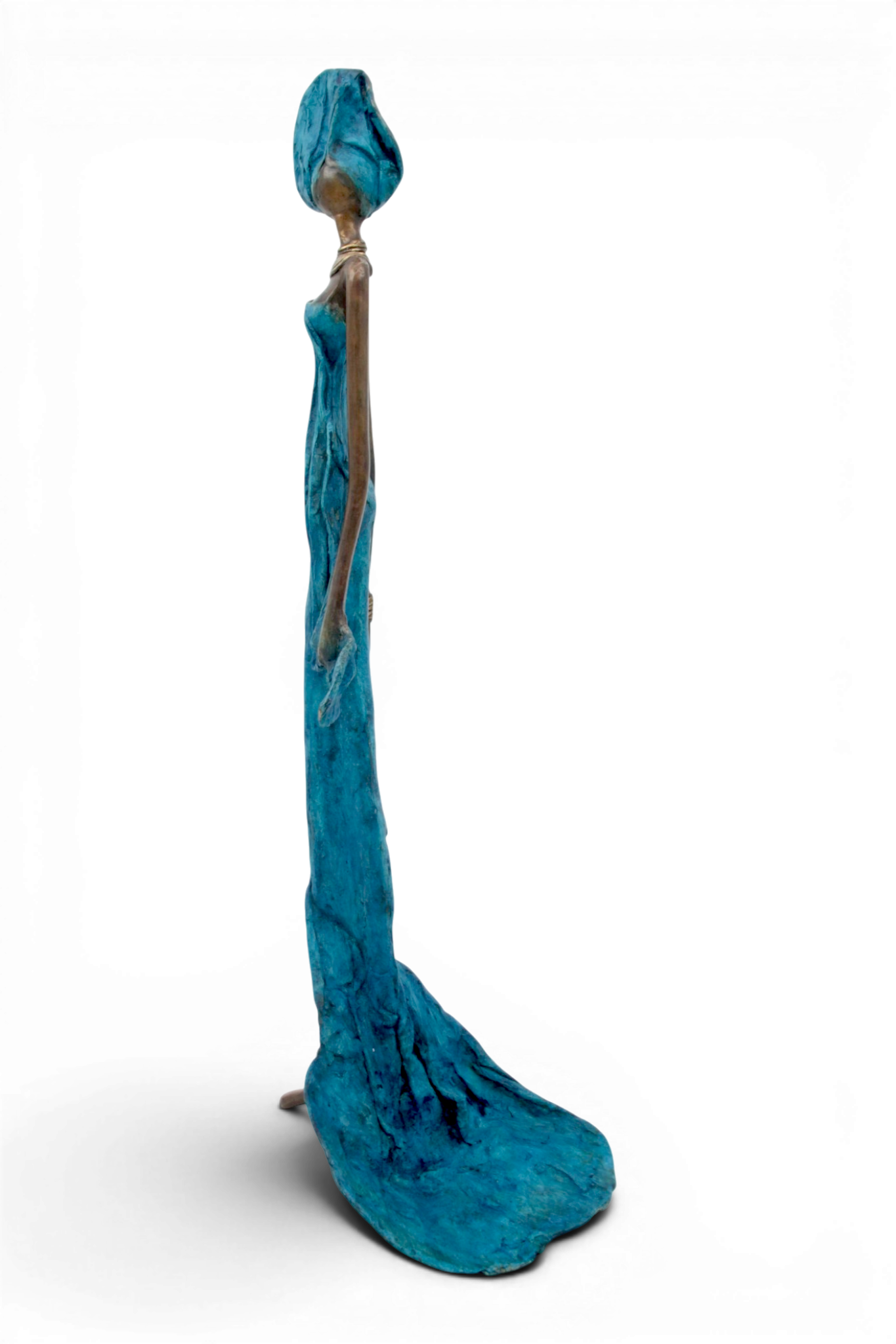 Bronze sans socle 55 cm bleu n°2 
