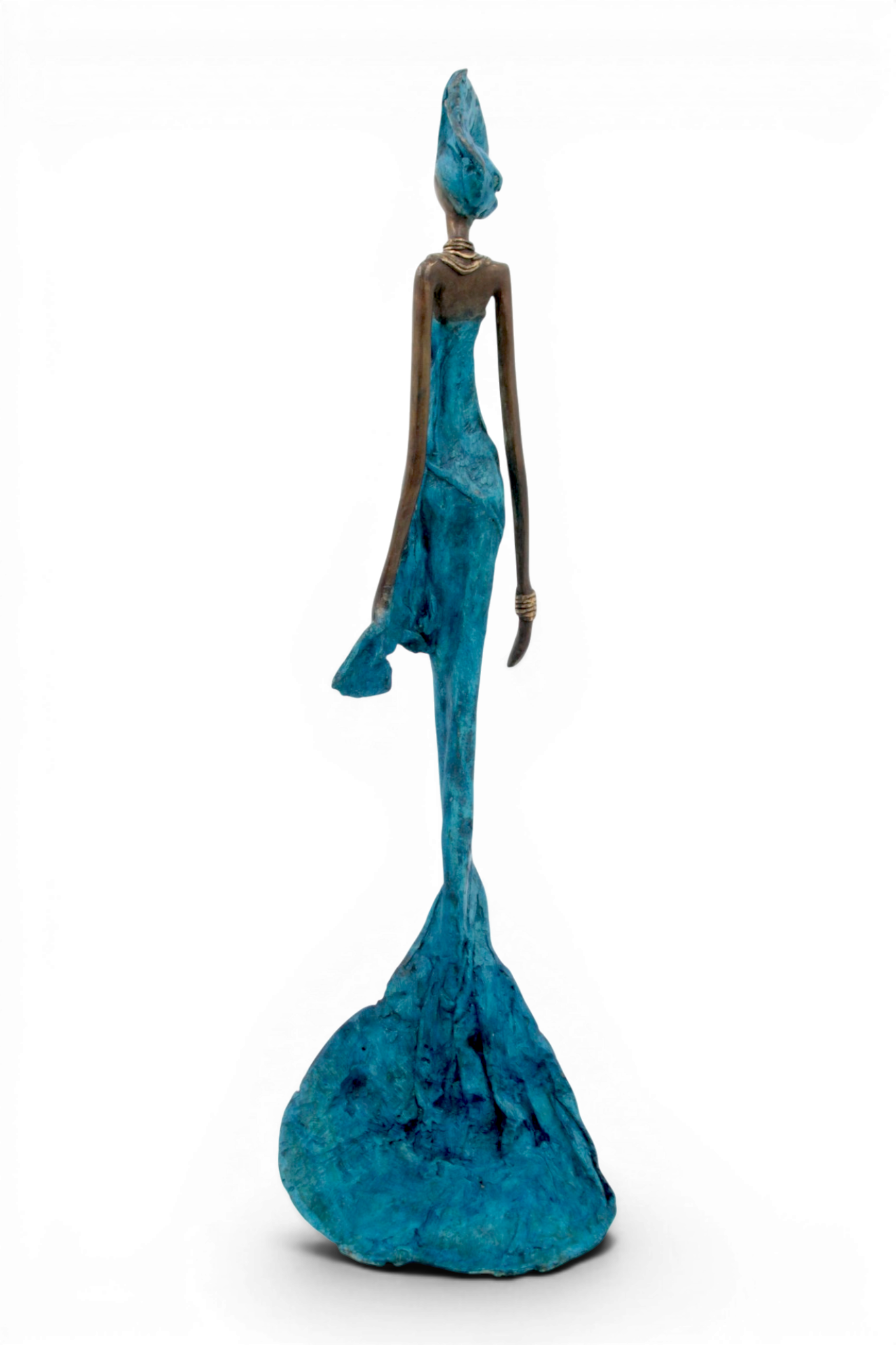 Bronze sans socle 55 cm bleu n°2 