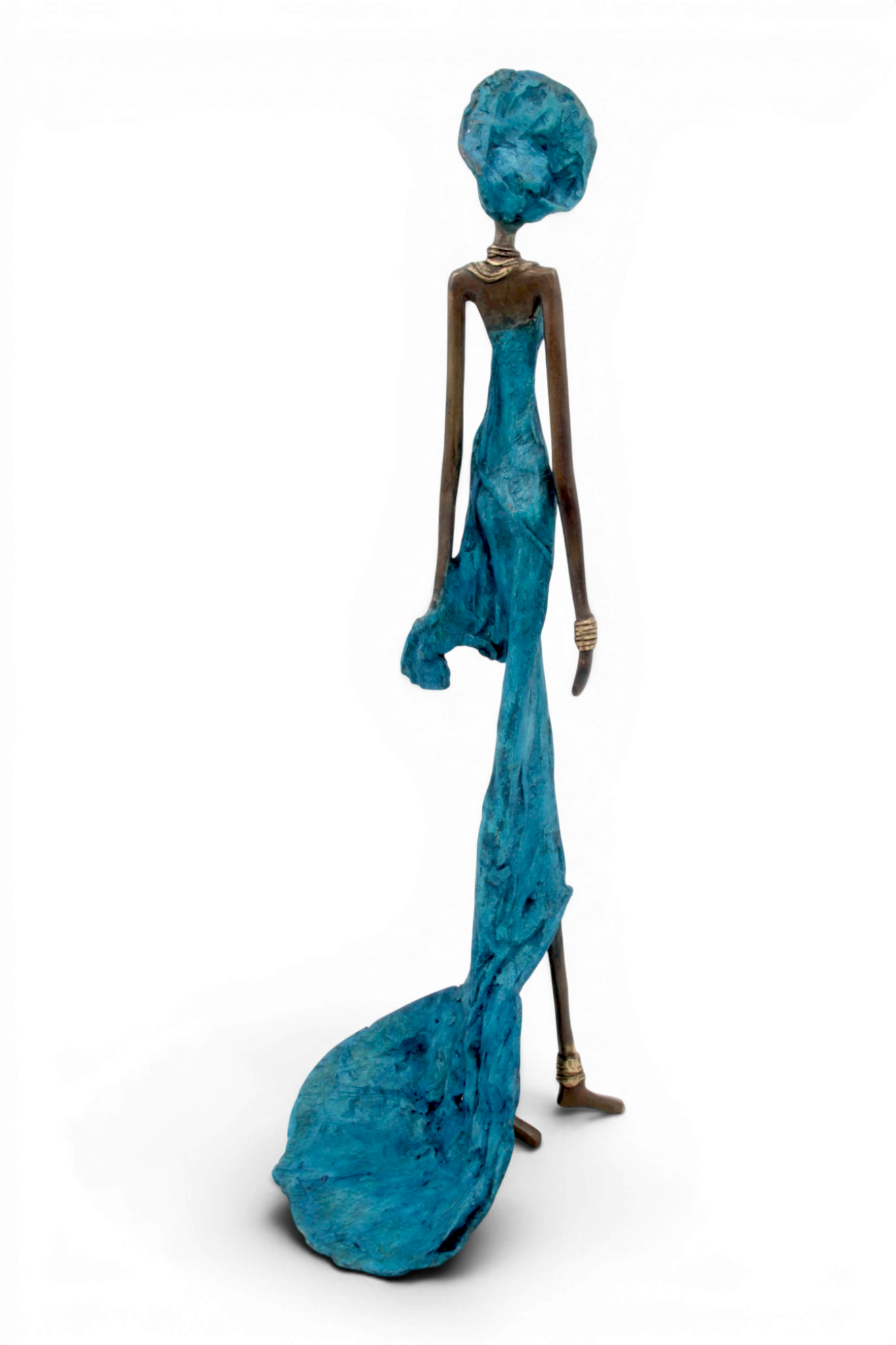 Bronze sans socle 55 cm bleu n°2 