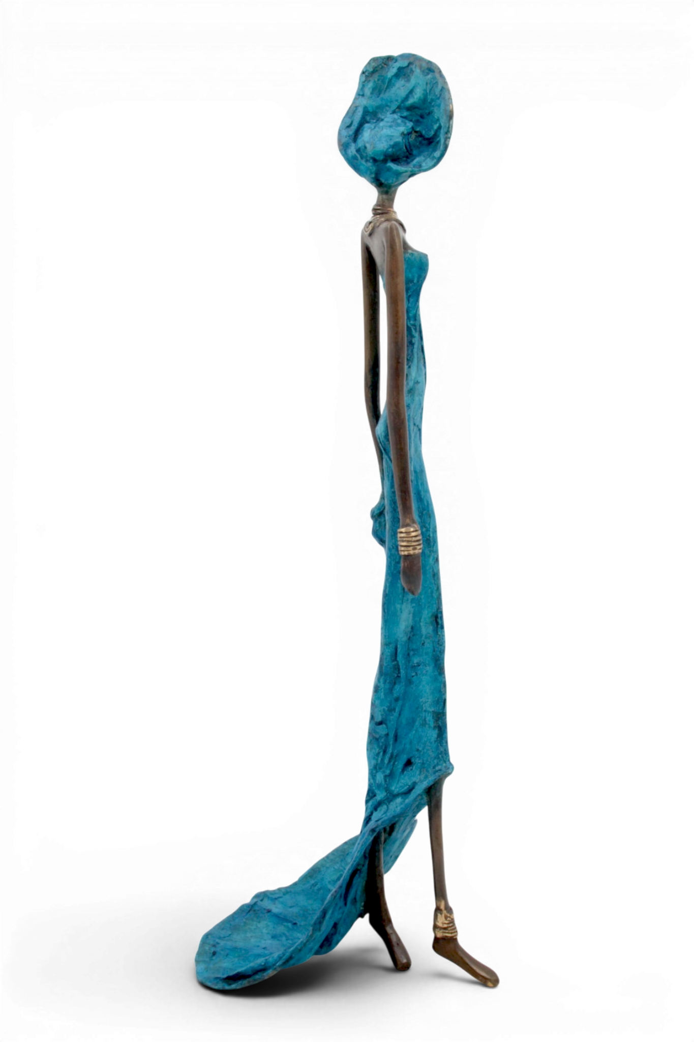 Bronze sans socle 55 cm bleu n°2 