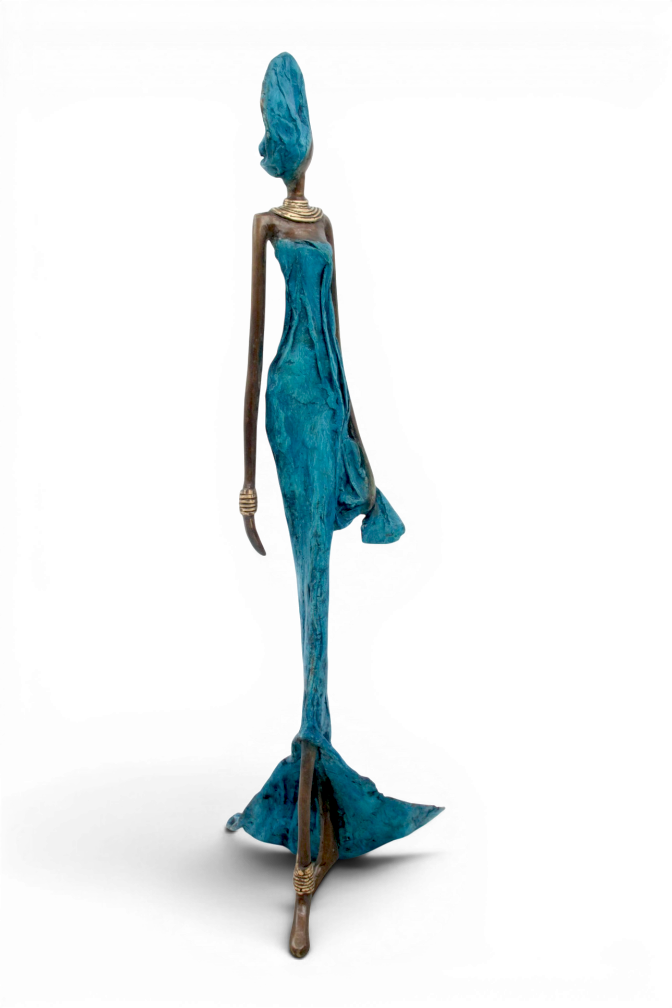 Bronze sans socle 55 cm bleu n°2 