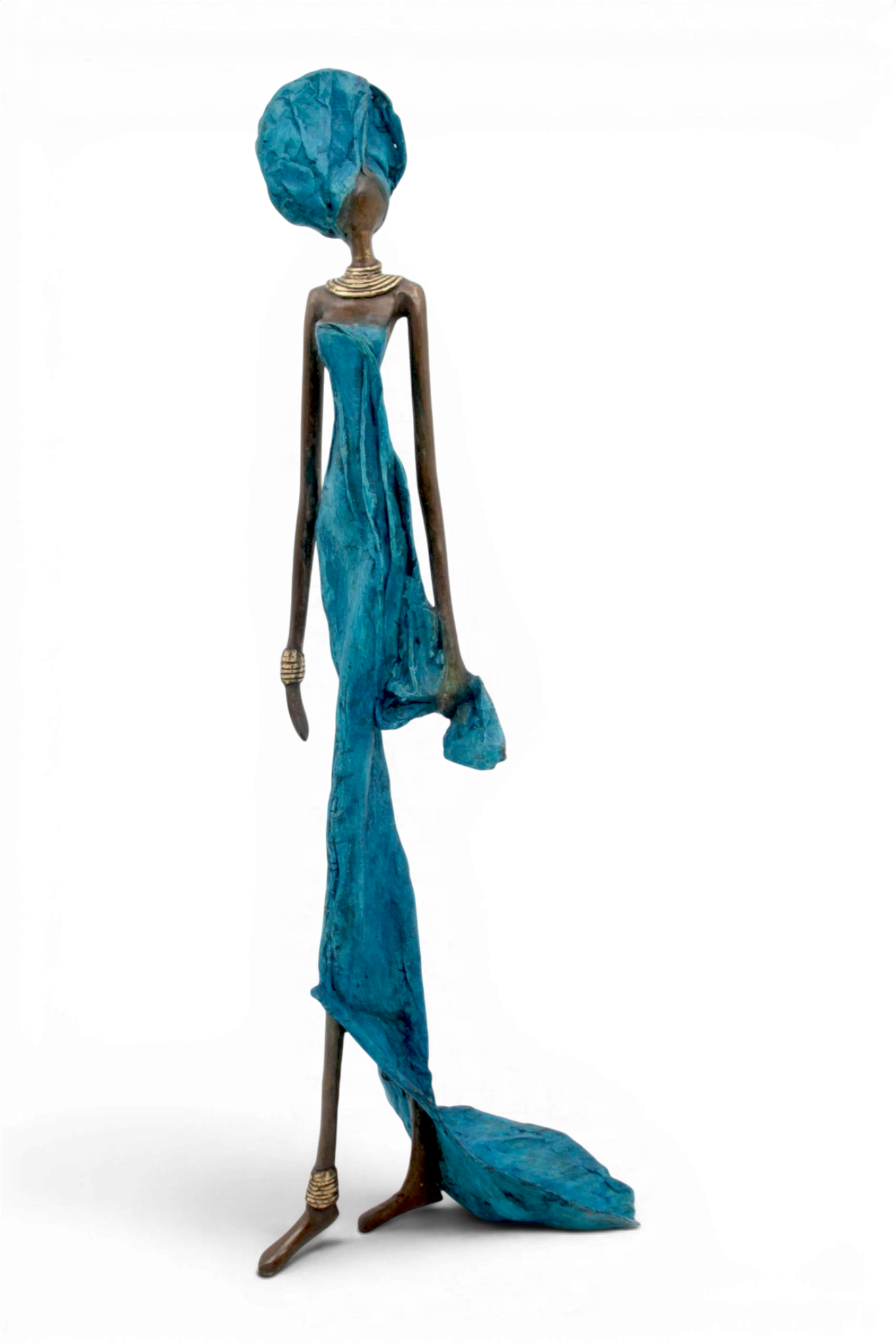 Bronze sans socle 55 cm bleu n°2 