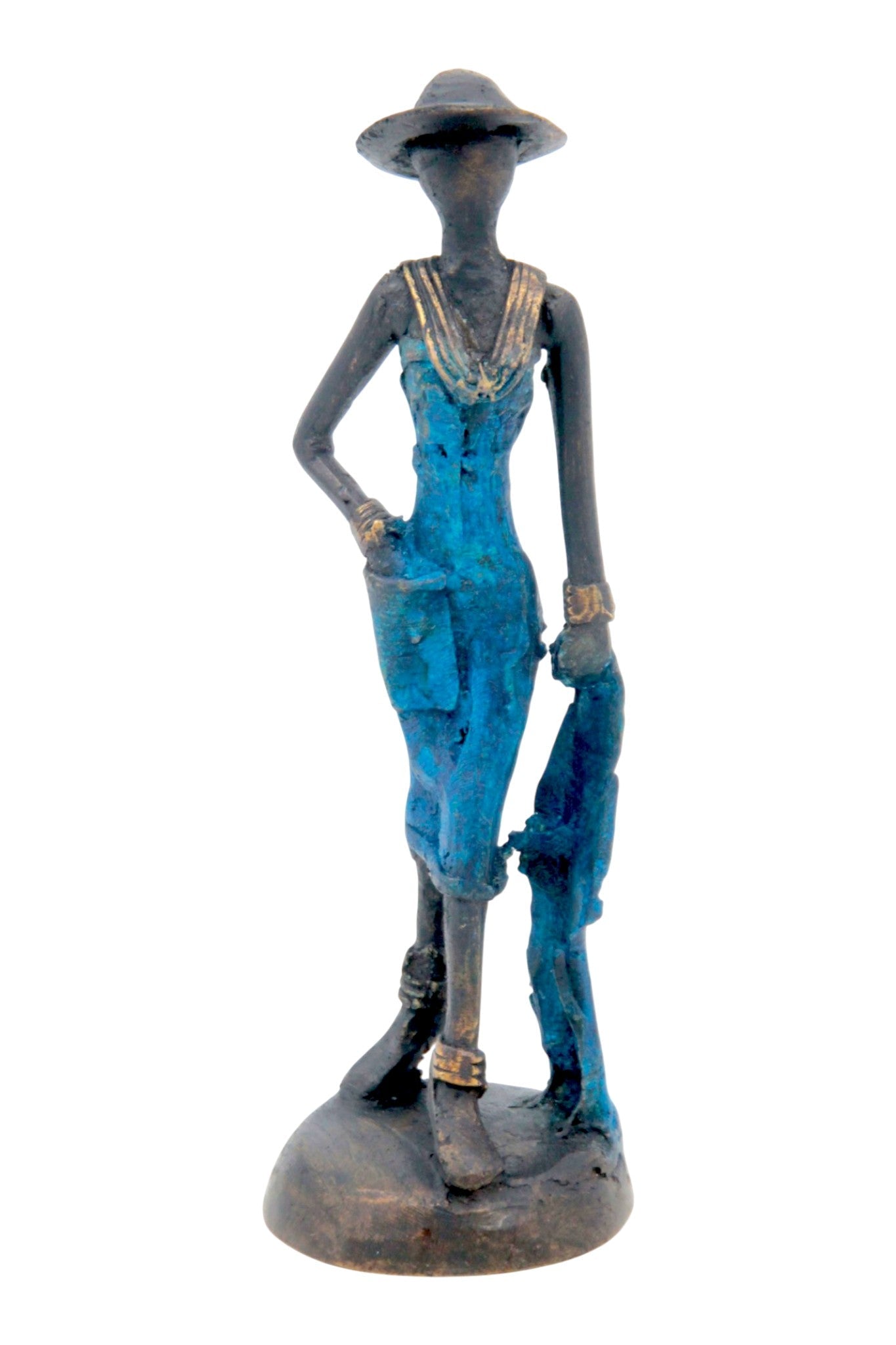 Bronze 15 cm bleu n°2 