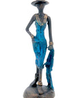 Bronze 15 cm bleu n°2 