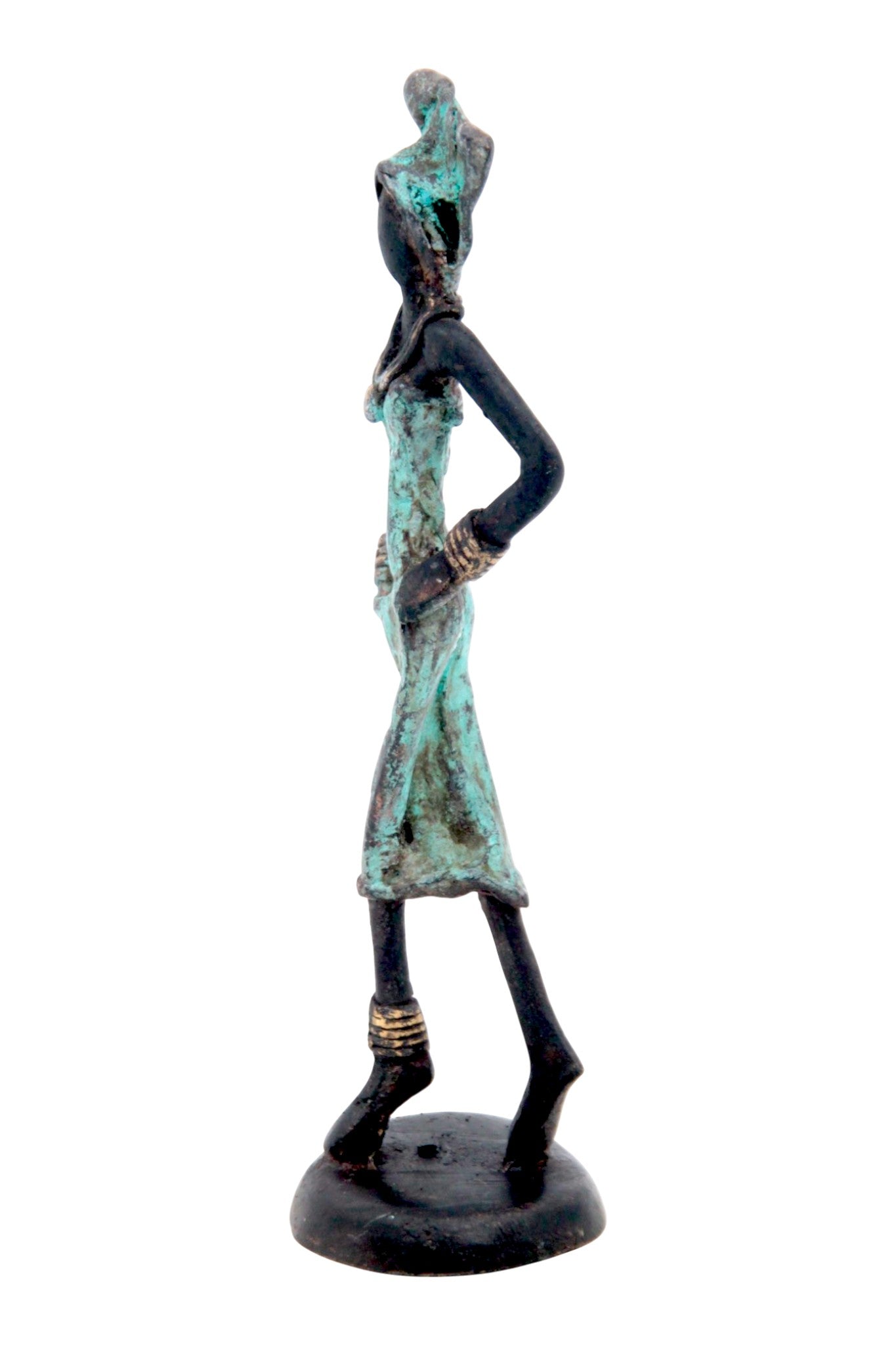 Bronze 15 cm turquoise n°2 