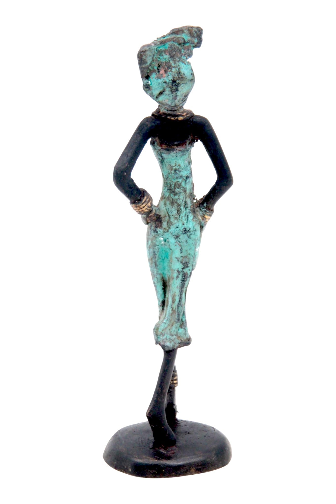 Bronze 15 cm turquoise n°2 