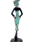Bronze 15 cm turquoise n°2 