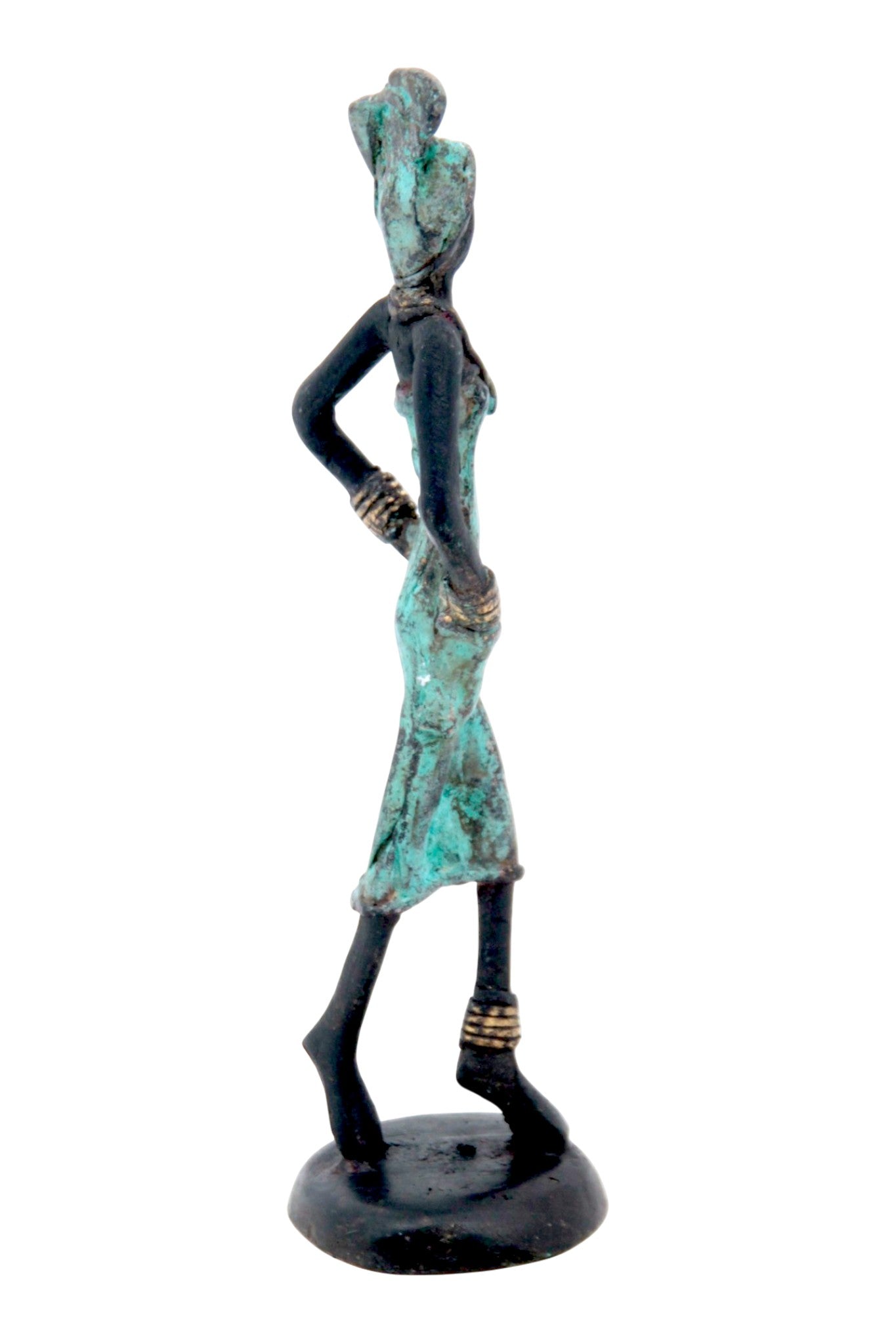 Bronze 15 cm turquoise n°2 