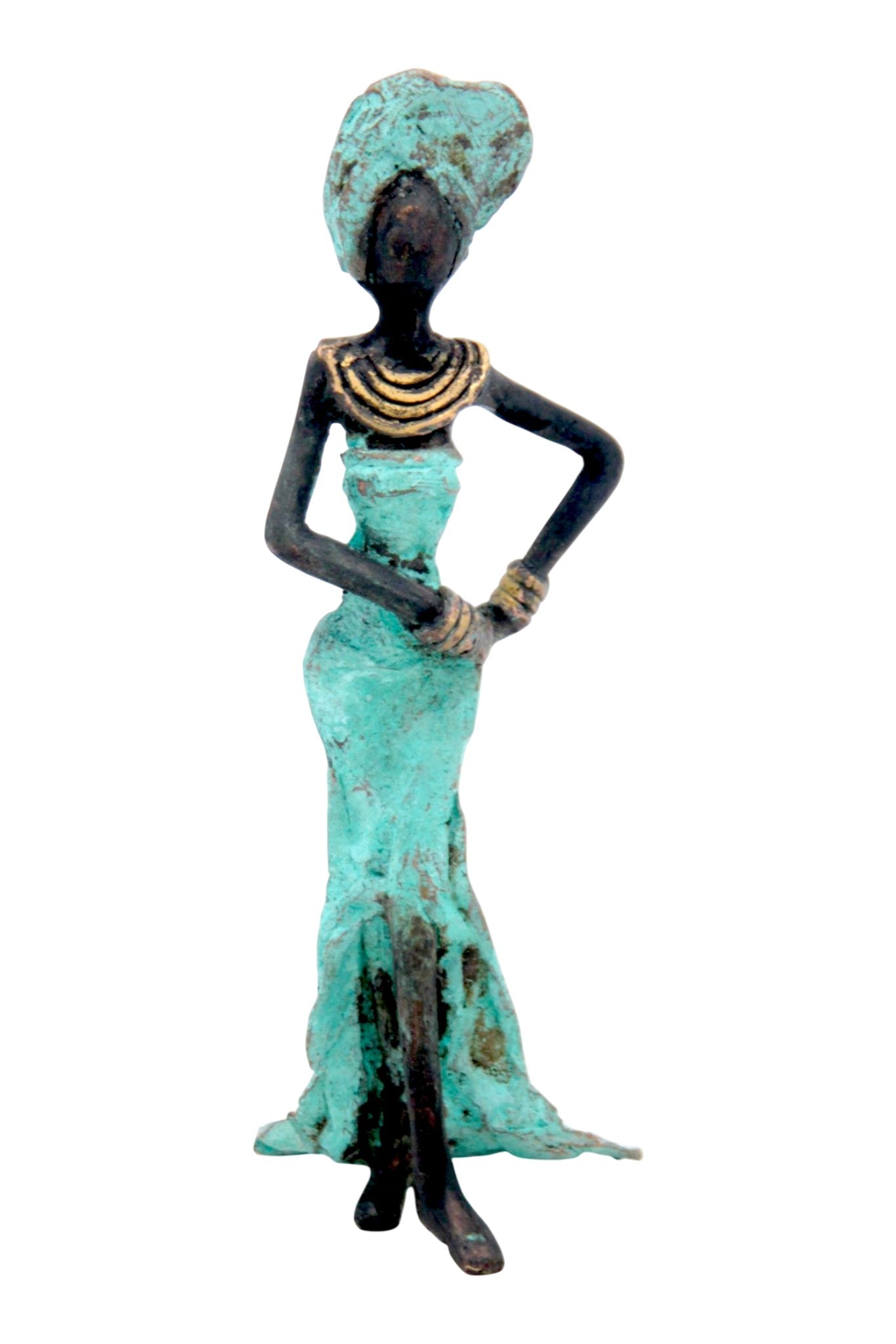 Bronze 15 cm turquoise n°3 