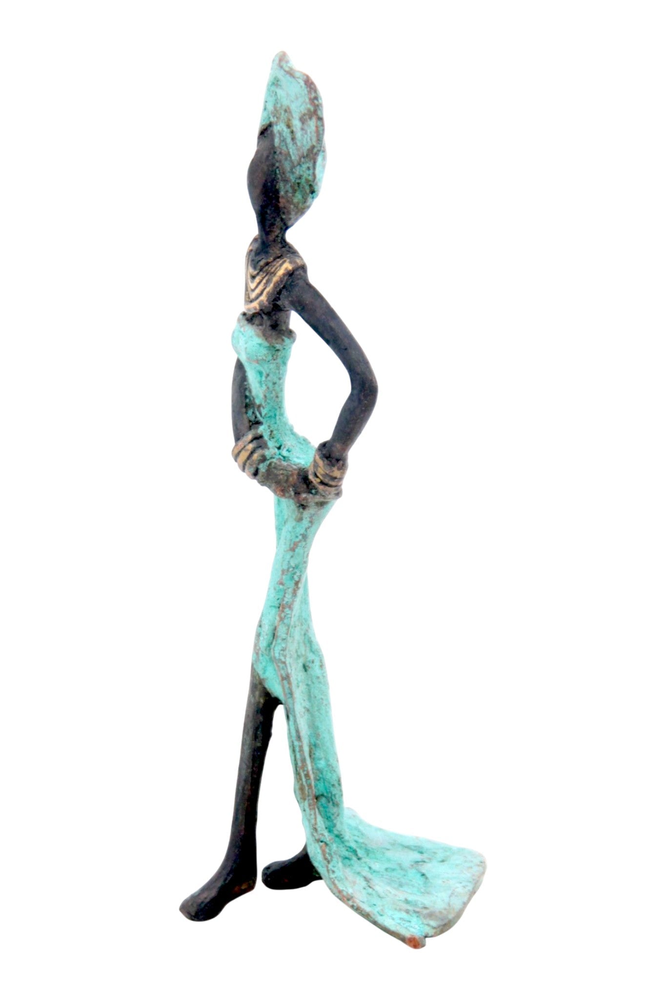 Bronze 15 cm turquoise n°3 