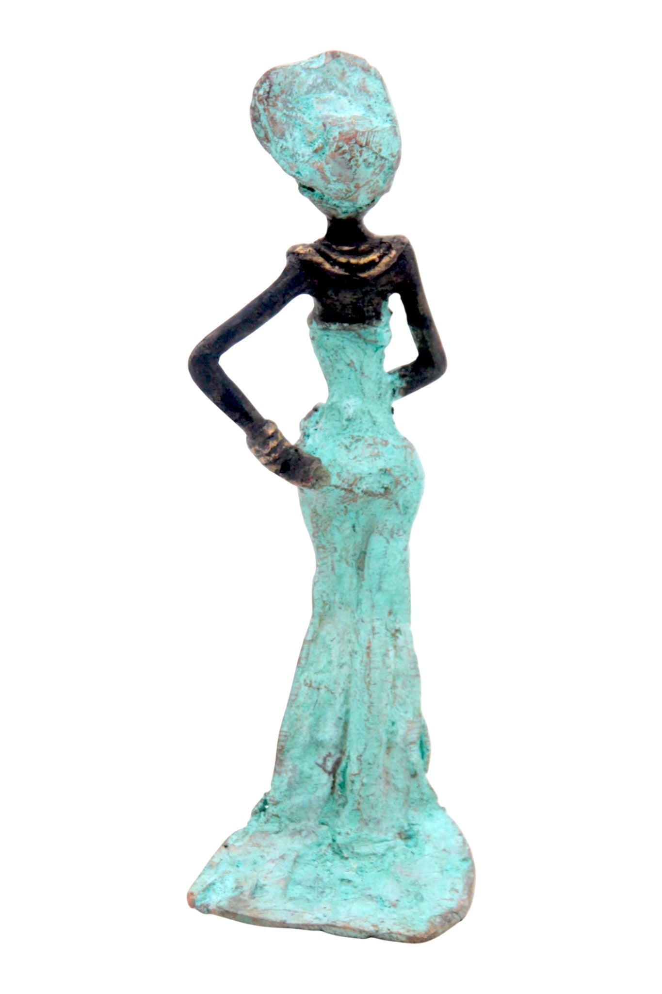 Bronze 15 cm turquoise n°3 