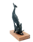 Bronze lévrier 35 cm marron n°2 Bronzes d'Afrique