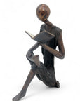 Bronze assis à poser 55 cm noir n°1 Bronzes d'Afrique